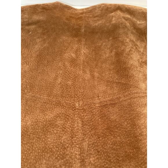 Outbrook Vintage 70's Suede Vest Real Leather Western Camel Brown XL - Picture 3 of 5